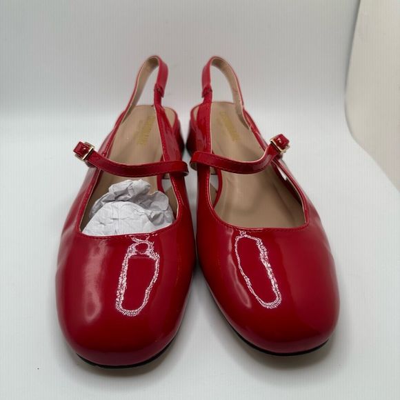 CUSHIONAIRE Mary Jane Dress Shoe 8.5 WIDE RED - Picture 2 of 7